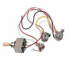 Generally used in 12volt installs for on off switches. Electric Guitar Wiring Harness Kit 3 Way Toggle Switch 1 Volume 1 Tone 500k Pot Ebay