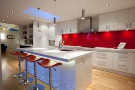 Modern white and purple kitchen. Modern White Gloss Kitchen Cabinets Whaciendobuenasmigas