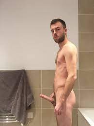 Nude Posture Photo Front and Side View of Hard Uncut Dick (GIF) - ChristopHD