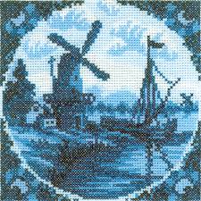 5 out of 5 stars. Antique Dutch Tiles Windmill Ii Counted Cross Stitch Kit 4 1 4 X 4 1 4 14 Count Walmart Com Walmart Com