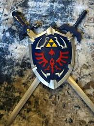 Very nice work on the shield. Legend Of Zelda Combo Mini Master Sword Hylian Shield Set Ocarina Of Time Link Ebay
