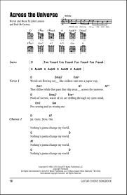 Man, you been a naughty boy, you let your face grow long. Across The Universe Guitar Chords Lyrics Zzounds