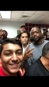 Dwyane Wade visits Stoneman Douglas High School and praises the students'  activism