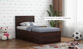 Available in twin size, full size, queen size and beige, gray and dark teal colors. Buy Gary Kids Trundle Bed With Storage Walnut Finish Online In India Wooden Street