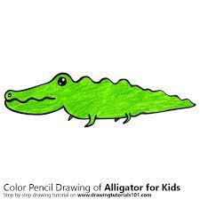 Draw an alligator in two minutes easy steps for beginners, children. Learn How To Draw An Alligator For Kids Animals For Kids Step By Step Drawing Tutorials