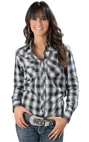 Black And White Plaid Shirt Womens Pin By Cavender S On Women S Shirts Western Wear For Women Western Shirts Women