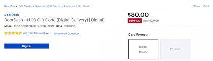 Best buy doordash gift card. Best Buy 20 Off Doordash Gift Cards Egiftcards The Money Ninja