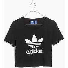 Black Adidas Crop Top Shirt Madewell Adidas Slim Crop Tee 35 Liked On Polyvore Featuring Tops T Shirts True Black Slim Fit T Shirts Cotton Tees Mad Crop Shirt Madewell T Shirt Adidas Shirt