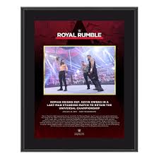 Wwe royal rumble 2021 poster. Roman Reigns Royal Rumble 2021 10 X 13 Commemorative Plaque Wwe Us