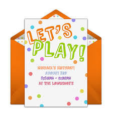 Birthday Party Invitations Online Free Let S Play Invitations Kids Invitations Free Birthday Stuff Online Invitations