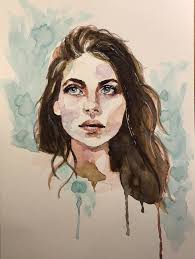 A4 watercolour portrait I did a while ago. Ive not been painting much  lately due to having spinal surgery & not being able to sit at my desk for  a long time