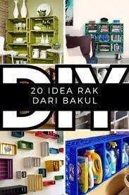 Kalau menyewa rumah selalunya dapur memang tiada kabinet. 20 Idea Rak Diy Dari Bakul Di 2021 Rak Diy Rak Rumah