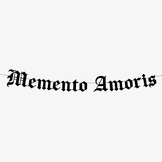 Memento Amoris Decor Banner Remember You Must Love, Goth Decoration, Old English Memento Mori, Party Live Laugh Latin Wall Art