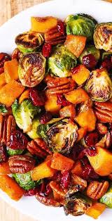 See more ideas about cooking recipes, vegetable dishes, recipes. Autumn Side Dish Roasted Butternut Squash And Brussels Sprouts With Pe Thanksgiving Side Dishes Best Thanksgiving Side Dishes Thanksgiving Recipes Side Dishes