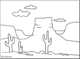 Plateau Landform Coloring Page Coloring Pages Desert Colors Landforms