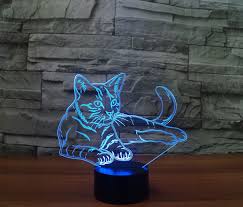 Led Desk Lamp Night Light 3d Cute Cat Touch Switch Room Deco Gift 7 Color Change 3d Led Night Light 3d Night Light Led Night Light