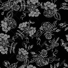 Shop' die neuesten kollektionen bequem online bei surfdome jetzt. Hand Drawn Seamless Dark Floral Pattern With Different White Royalty Free Cliparts Vectors And Stock Illustration Image 34606981