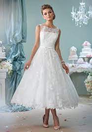 Styles like 3875 create a classic 1950's look. 10 Stunning Tea Length Wedding Dresses For 2021 The Inspired Bride