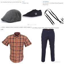 Black And Navy Blue Braces Pin On Skinhead Fashion