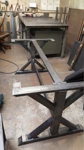 Trestle Table Legs With 2 Braces Model Tr11dcb2 Heavy Etsy In 2020 Welding Table Welding Table Diy Dining Table Legs