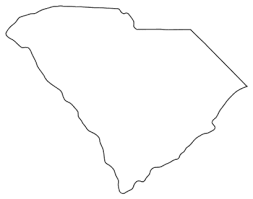 South Carolina Map Outline Printable State Shape Stencil Pattern South Carolina Silhouette Design Carolina