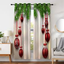 Maybe you would like to learn more about one of these? 106 W X 96 L Room Decor Window Curtains Big Red Ball Happy New Year Merry Christmas Blackout For Living Room Bedroom Drapes 2 Panels Set With Grommets Block Out Light Cold 53 X