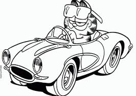 Kleurplaten van klassieke auto's, sportauto's, cartoonauto's en nog veel meer. Kleurplaat Garfield Auto Zonnebril Cartoon Coloring Pages Cars Coloring Pages Race Car Coloring Pages