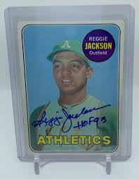 Reggie Jackson Autographed 1969 Topps Rookie Card Sports Cards Investing
