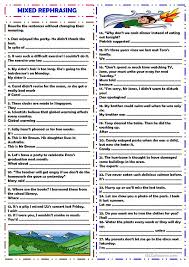 Complete The Second Sentence So That It Has A Similar Mixed Rephrasing English Esl Worksheets In 2020 Teaching English Grammar Grammar And Vocabulary Grammar Exercises
