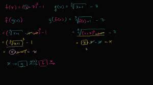 Verifying Inverse Functions By Composition Video Khan Academy