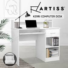 Whether you're working from home, gaming at laptop tables or using an office workstation, a desk is by your side. Artiss Office Computer Desk Study Table White Drawer Storage Laptop Student Home Ebay