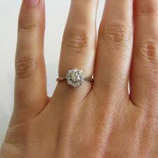 Diamond Engagement Ring Art Deco Daisy Ring Circa 1930s 635 00 Via Etsy Engagement Rings Art Deco Engagement Ring Diamond Engagement Rings