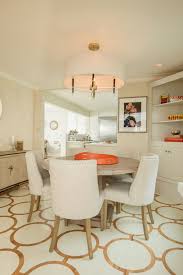 Entertain Dining Room Stenciled Floor By Jill Kalman Interiors Unique Dining Tables Stenciled Floor Dining Design