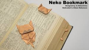 Origami neko (cat) designed by jo nakashima design date: Origami Neko Bookmark Jo Nakashima Useful Origami Origami Cat Origami Easy