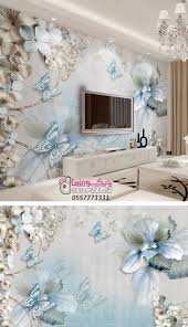 Pin By ديكوريزما للديكور On Rehab Stenciled Wall Decor Tv Wall Decor Paper Wall Art