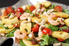 Thai shrimp salad—also known as shrimp yum goong—is a refreshing dish that can be made quickly and easily. Thai Prawn And Pineapple Salad Recipe Elle Republic