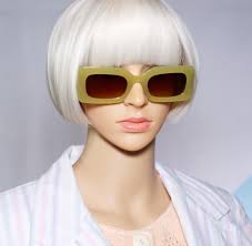 Green Chunky Rectangular Sunglasses