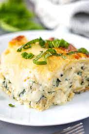 White Spinach Artichoke Lasagna Recipe Food Spinach Artichoke Recipes