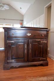 Chalk paint and a distressed look turned this hutch into a charmer. Farmhouse China Cabinet Makeover Furniture Revival Southern Revivals