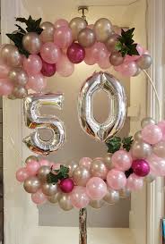 Balloon Garland Hoop In Silver And Pinks Perfect For A 50th Birthday Moms50thb 50 Geburtstag Dekorationen Geburtstagsparty Dekoration Geburtstagspartythemen