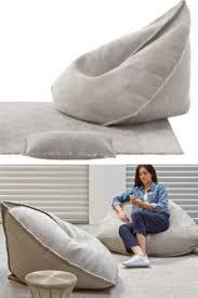 Natural Fabric Light Grey Bean Bag Bean Bag Chair Bean Bag Furniture Bean Bag Sofa