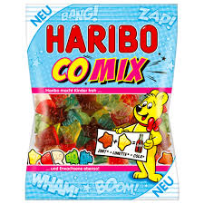 To be fair, the front of the packet has none of the usual marketing speak, it says: Haribo Comix 200g Von Rewe Ansehen