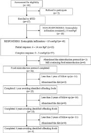 flow chart with patients included in completing our sfed and