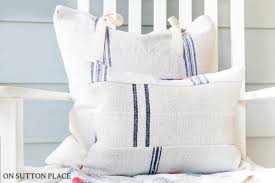 Diy grain sack pillow love of family home. Grain Sack Fabric What You Need To Know On Sutton Place