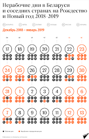 выходные и праздничные дни в польше в 2019 году Nerabochie Dni V Belarusi I Sosednih Stranah Na Rozhdestvo I Novyj God 2018 2019