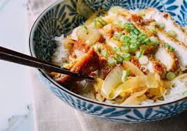 Katsudon Japanese Pork Cutlet And Egg Rice Bowl By Thewoksoflife Com The Only Thing I Would Add Is A Garnish Of Pork Cutlets Easy Japanese Recipes Recipes