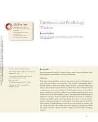 Check spelling or type a new query. Pdf Environmental Psychology Matters