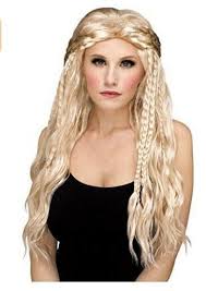 Lagertha Vikings Wig Braided Blonde Halloween Party Long Cosplay Warrior Hair Lagerthavikingswig Costume Wigs Lagertha Costume Long Blonde Hair