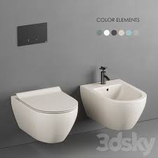 3d Models Toilet And Bidet Gsi Ceramica Cea In 2020 Bidet Toilet Ceramica