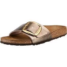 Entdecken sie die komplette birkenstock madrid frühling/sommer 2021 kollektion bei mybestbrands. Birkenstock Madrid Big Buckle Birko Flor Pantoletten Schmal Taupe Mirapodo